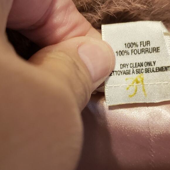 Y.a.r.n.s. vintage real fur cropped jacket coat women's size medium - Picture 3 of 10